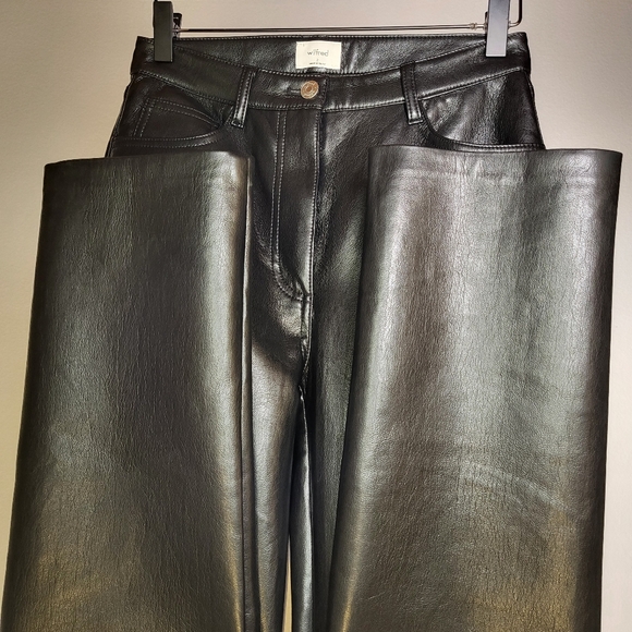 Aritzia Wilfred Melina Faux Leather Pant size 2 - Picture 3 of 6